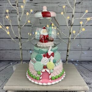 🍭 Peppermint Square Pastel Light-Up Musical Gumball Machine Christmas Decor
